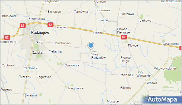 mapa Stary Radziejów, Stary Radziejów na mapie Targeo